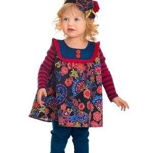 Persnickety floral Lou Lou top 18/24 M